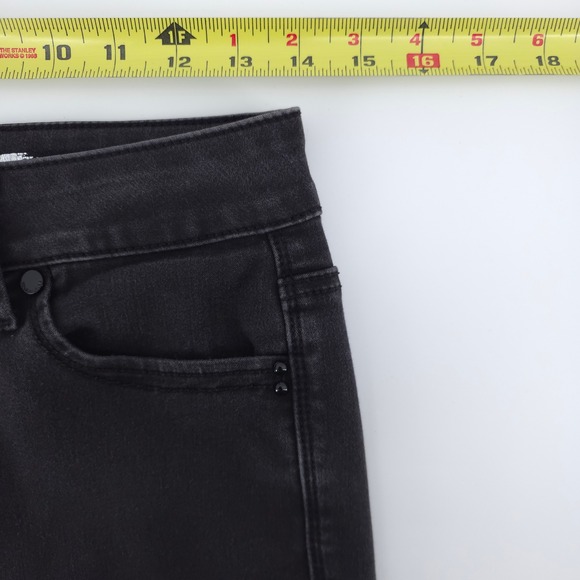 Seven7 Women Jeans High Rise Skinny 4 Black Dark Wash Stretch Denim - Picture 8 of 10